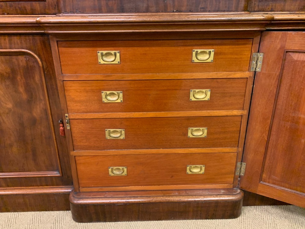 Victorian Mahogany Breakfront Bookcase View VI