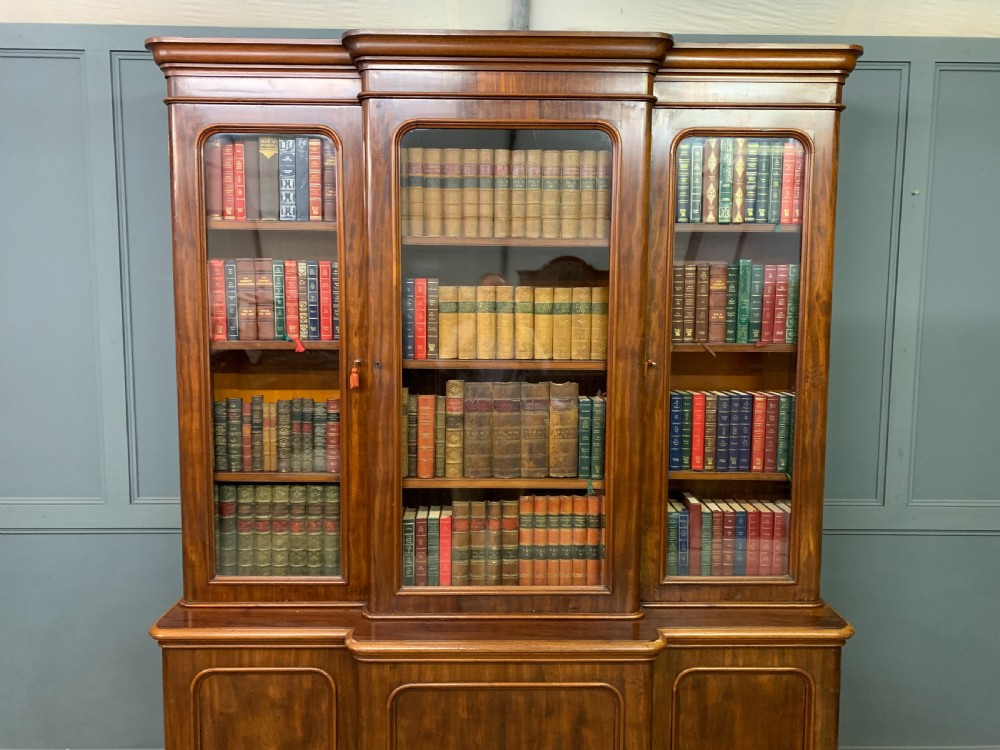 Victorian Mahogany Breakfront Bookcase View XV