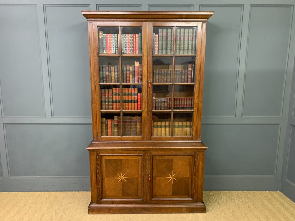 Oak Glazed Bookcase