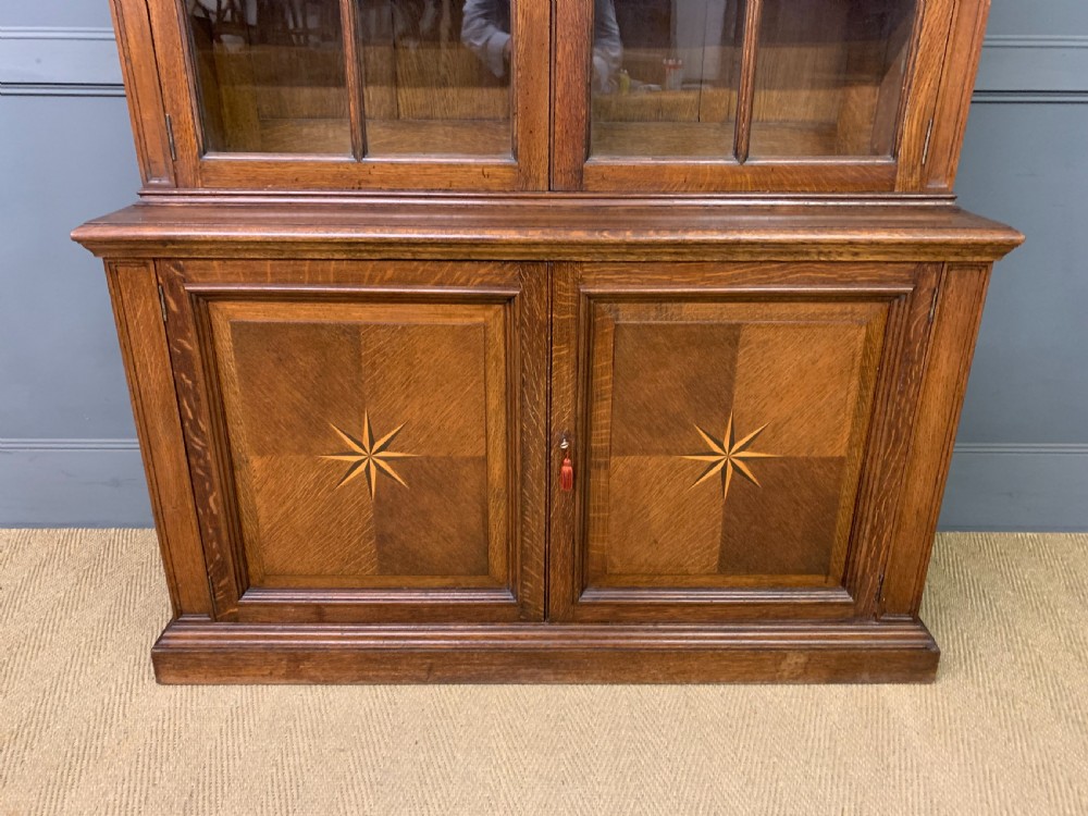 Oak Glazed Bookcase View III