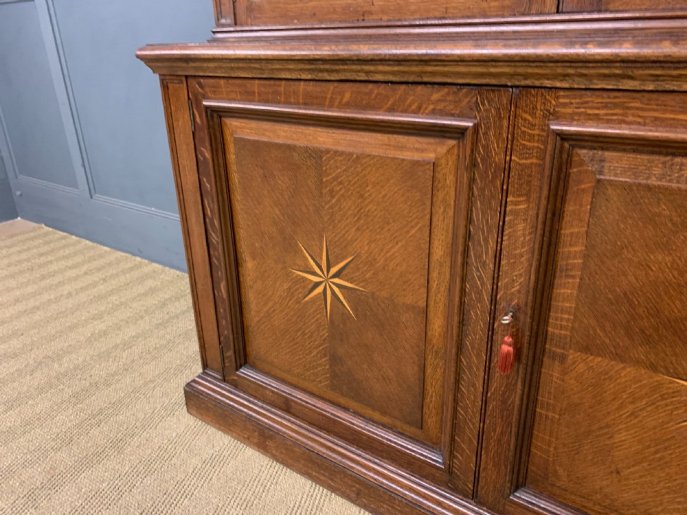 Oak Glazed Bookcase View IV