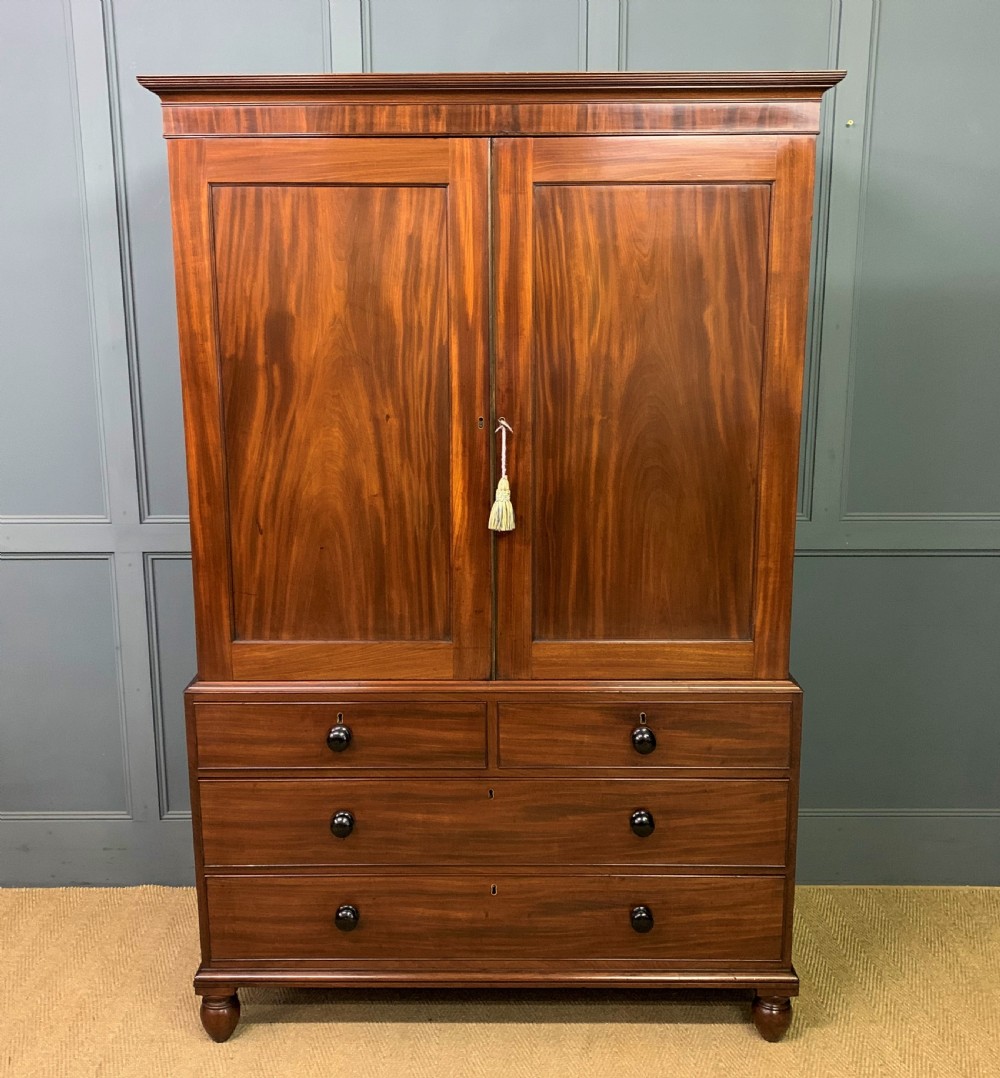 George IV Mahogany Linen Press by Gillows View III