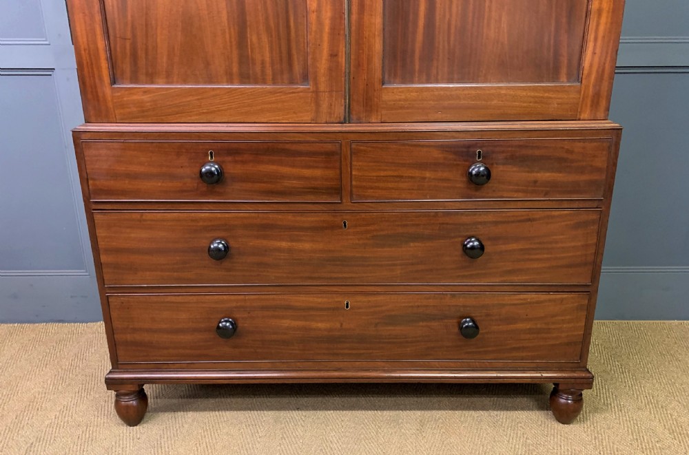 George IV Mahogany Linen Press by Gillows View IV