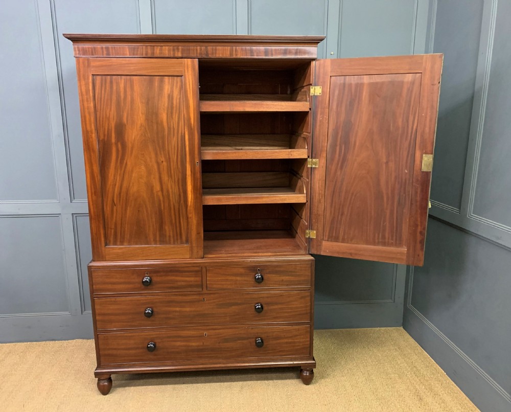 George IV Mahogany Linen Press by Gillows View XII