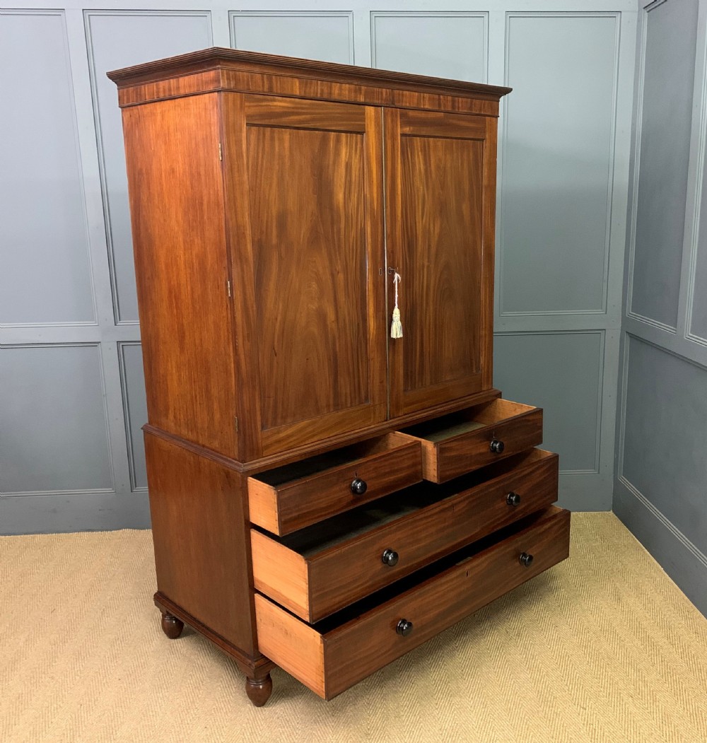 George IV Mahogany Linen Press by Gillows View XIV