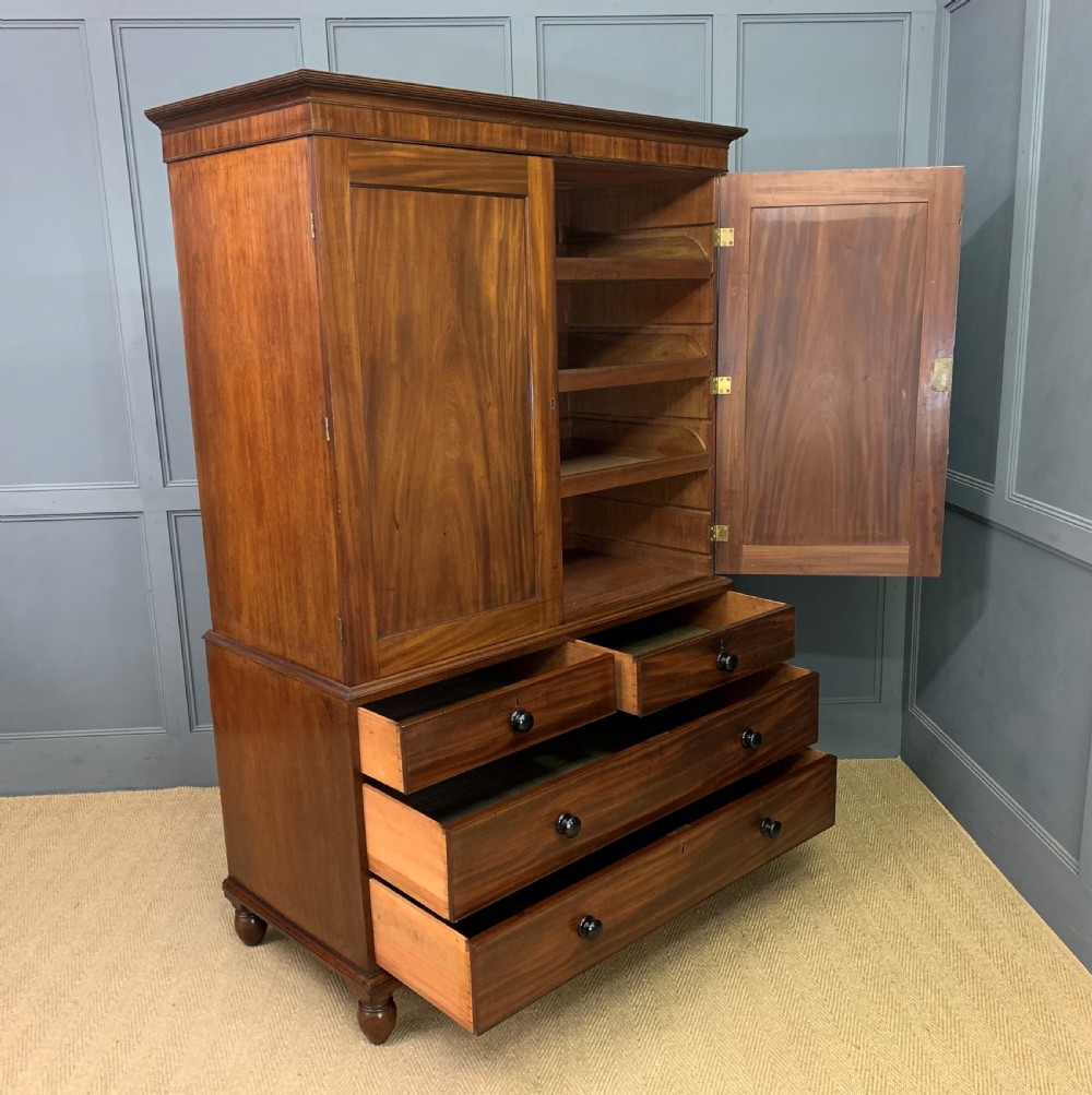 George IV Mahogany Linen Press by Gillows View XVI