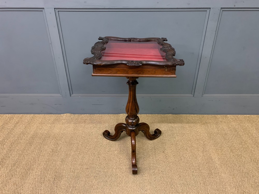 Victorian Rosewood Bijouterie Table View XI