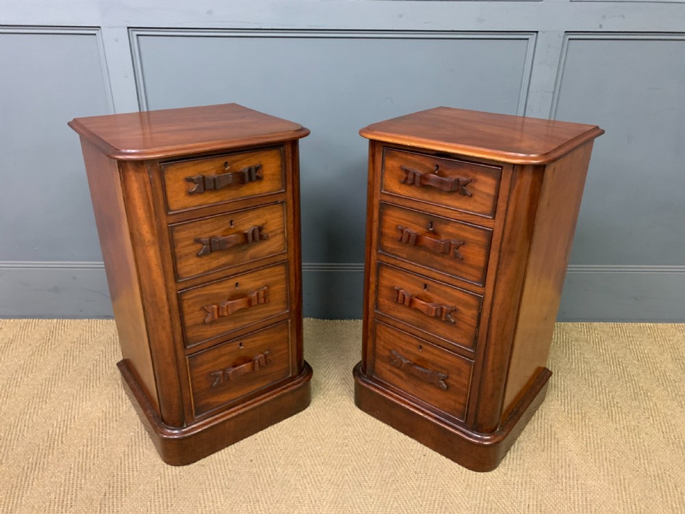 Pair of Victorian Mahogany Bedside Chests View IV