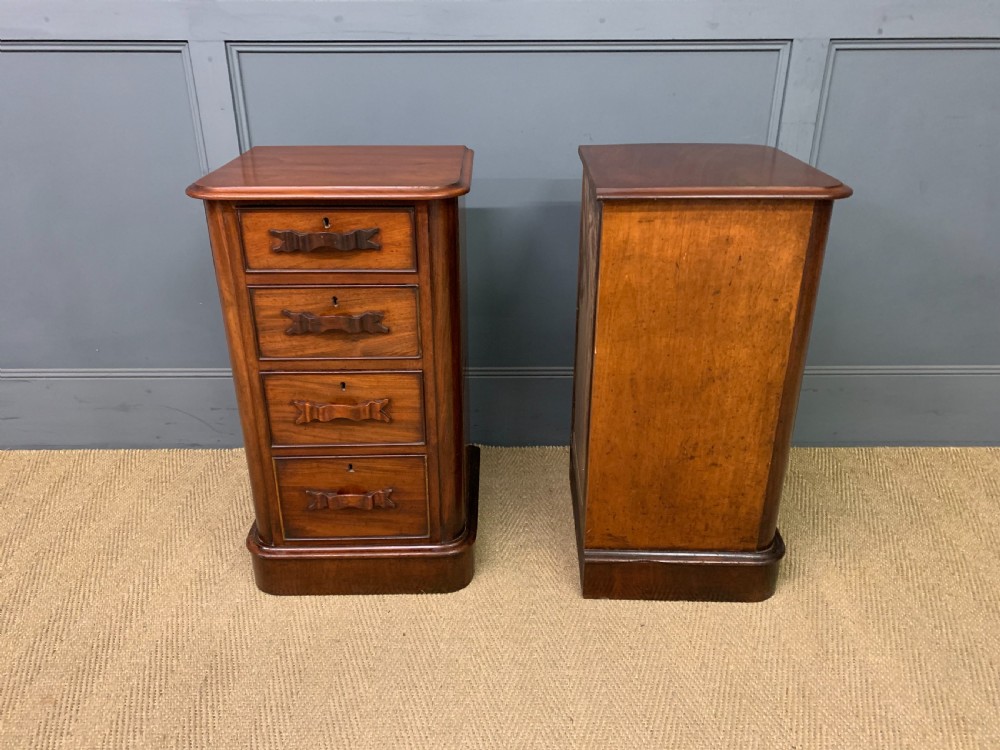 Pair of Victorian Mahogany Bedside Chests View V