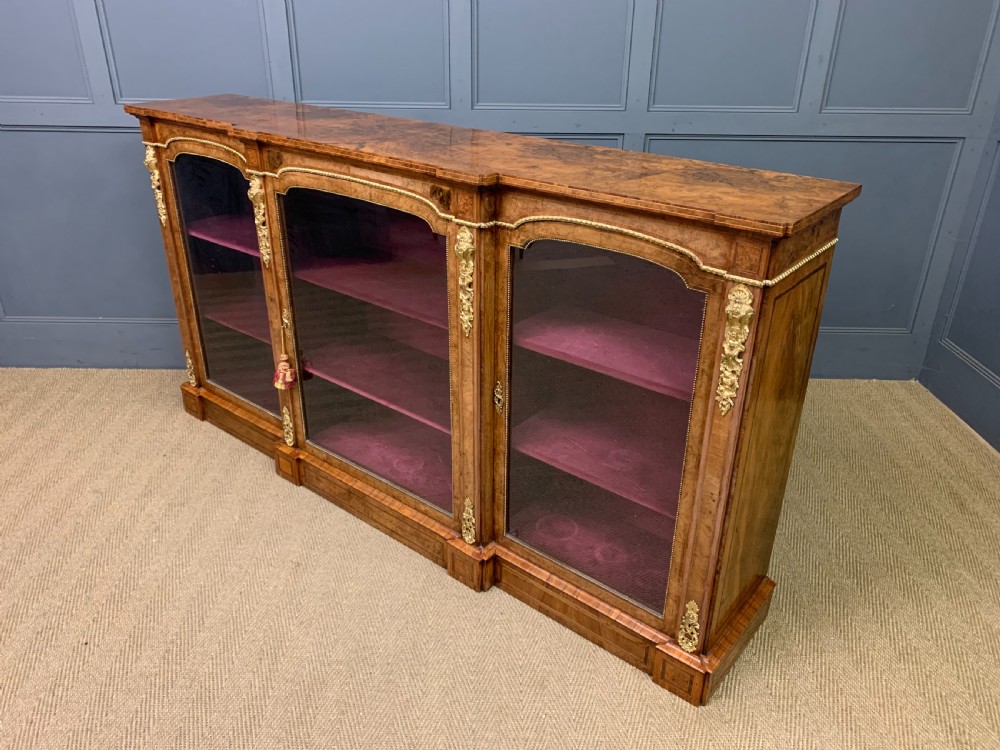 Victorian Burr Walnut Side Cabinet