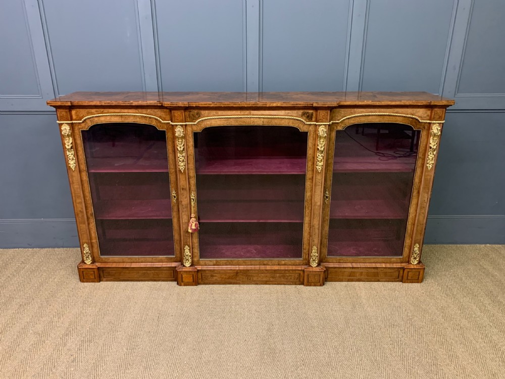 Victorian Burr Walnut Side Cabinet View II