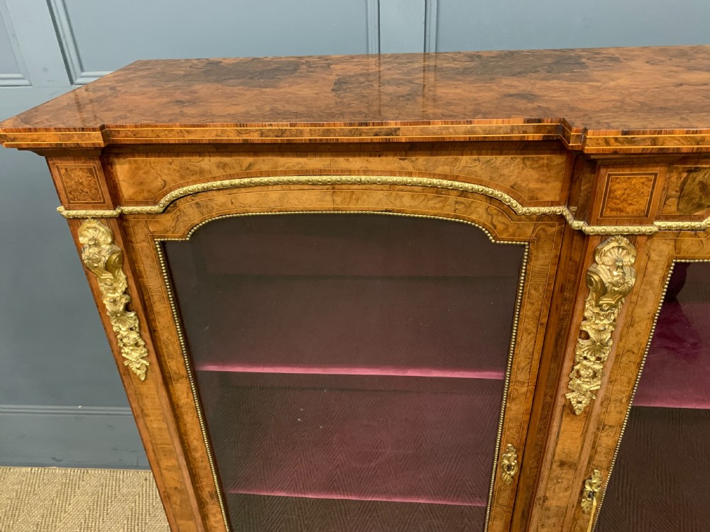 Victorian Burr Walnut Side Cabinet View III