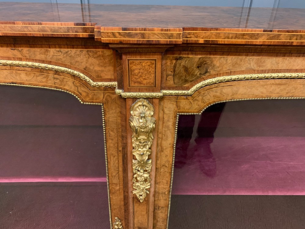 Victorian Burr Walnut Side Cabinet View V
