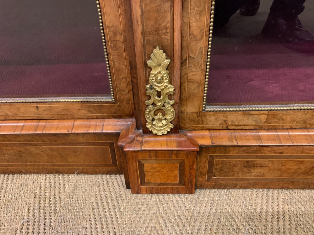 Victorian Burr Walnut Side Cabinet View VII