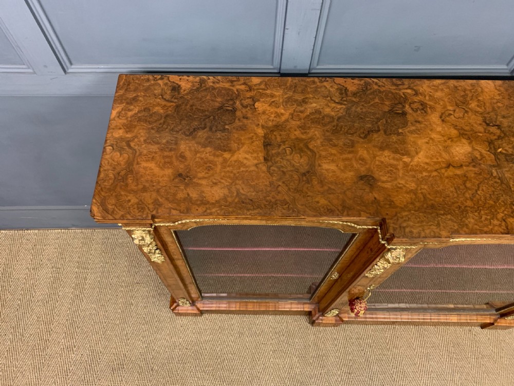 Victorian Burr Walnut Side Cabinet View IX