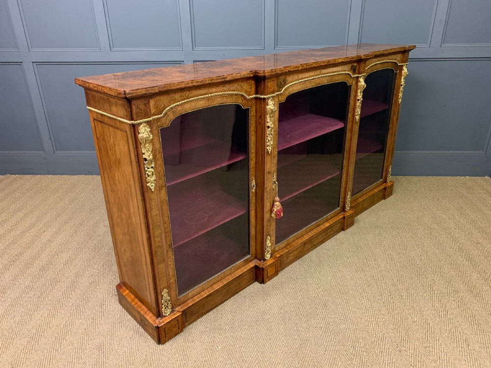 Victorian Burr Walnut Side Cabinet View X