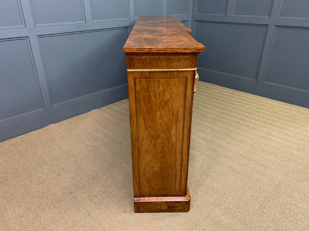 Victorian Burr Walnut Side Cabinet View XI