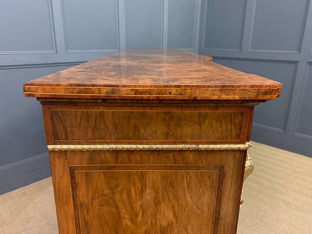Victorian Burr Walnut Side Cabinet View XII