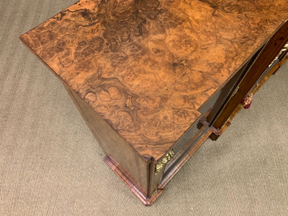 Victorian Burr Walnut Side Cabinet View XIV