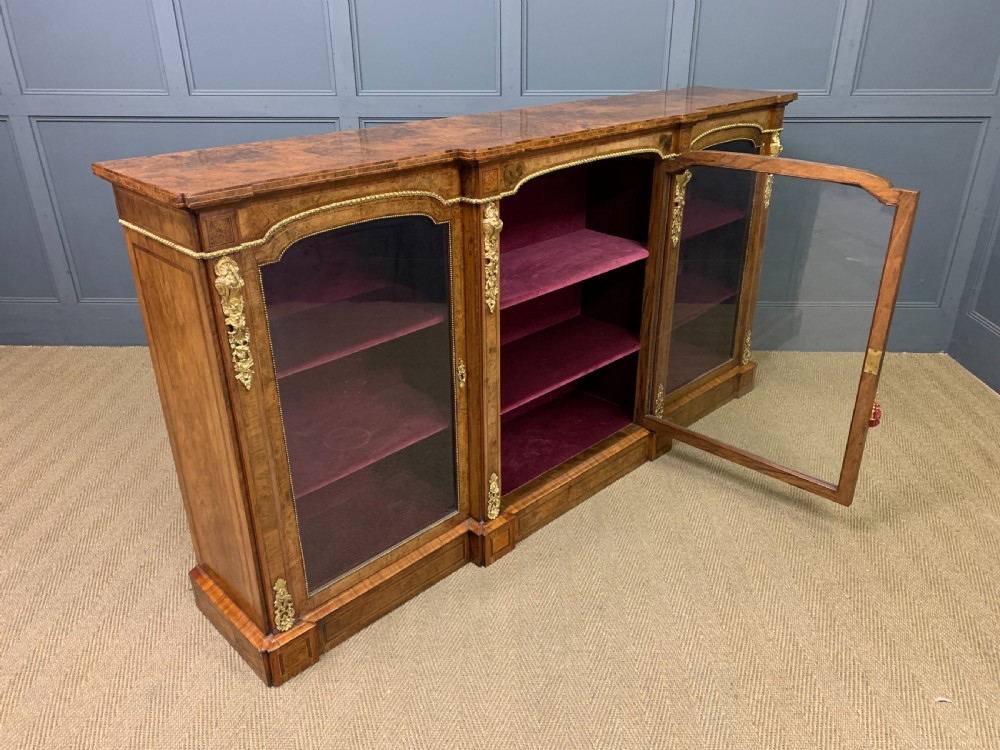 Victorian Burr Walnut Side Cabinet View XV