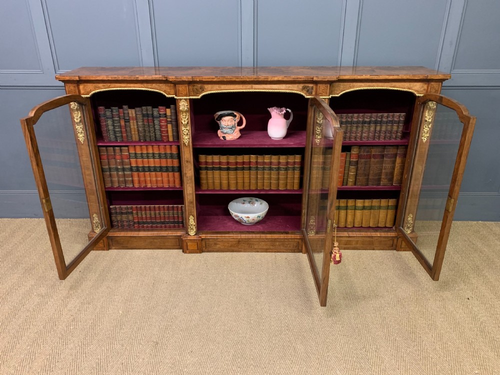 Victorian Burr Walnut Side Cabinet View XIX