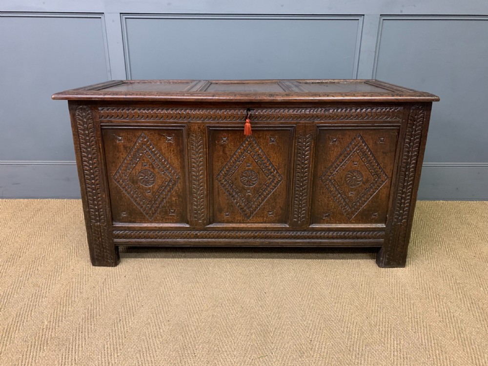 17th Century Oak Coffer View II