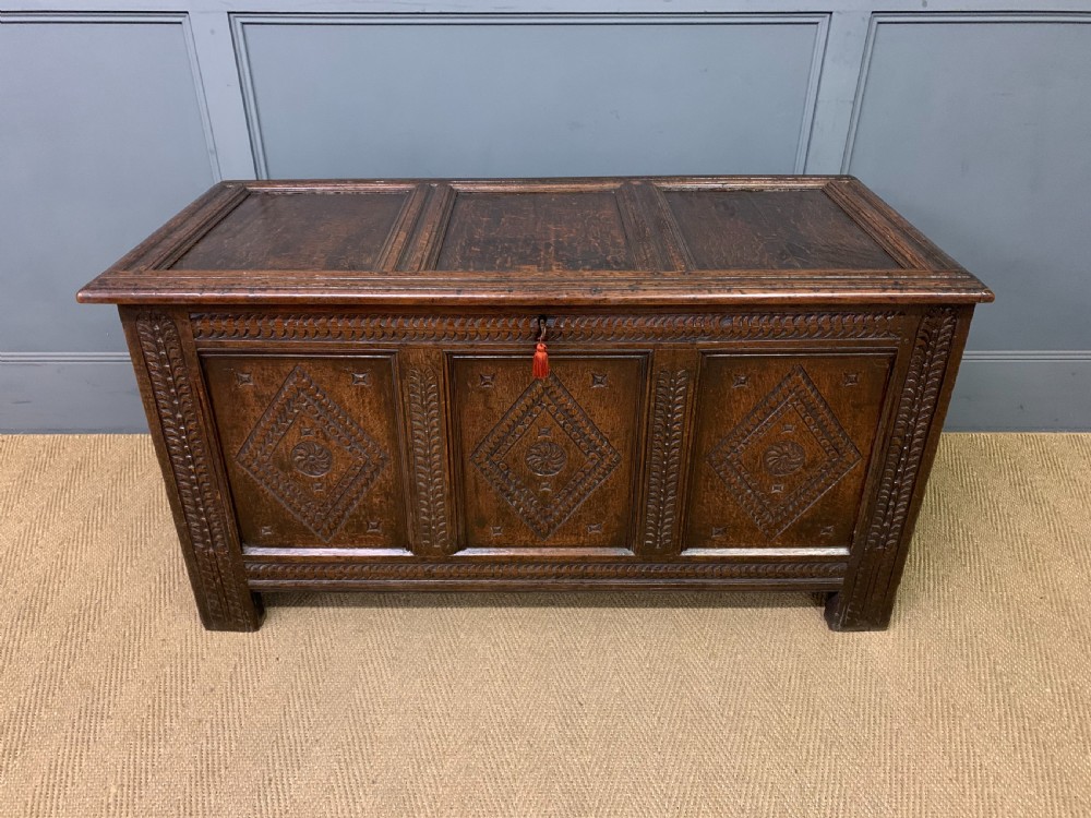 17th Century Oak Coffer View III