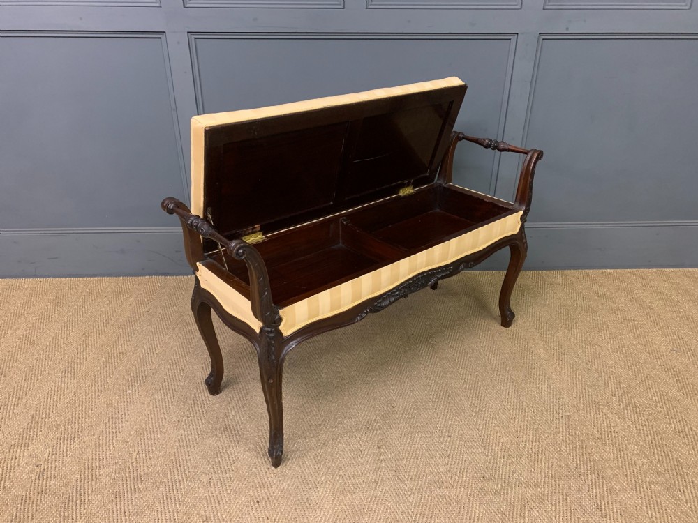 Mahogany Piano Duet Stool View VI