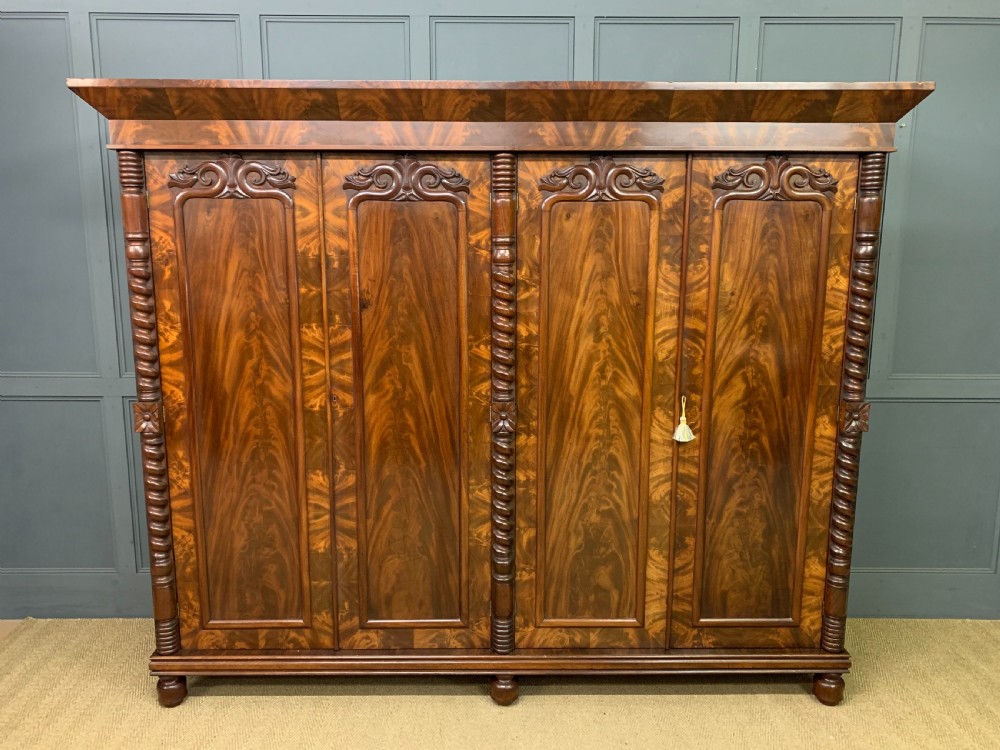 William IV Flame Mahogany Wardrobe