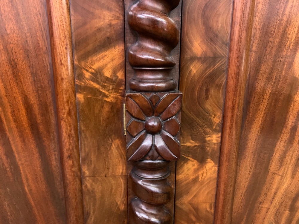 William IV Flame Mahogany Wardrobe View V