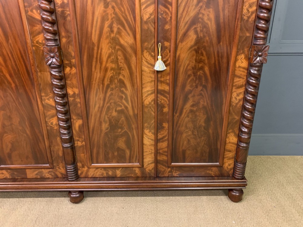 William IV Flame Mahogany Wardrobe View IX