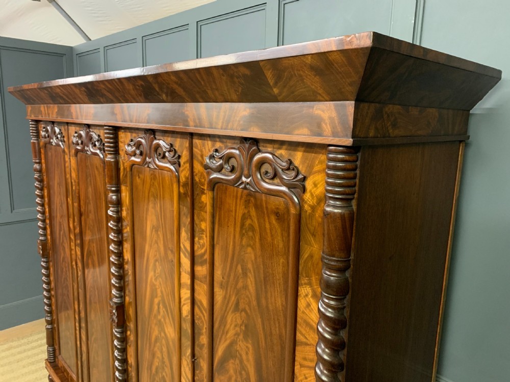 William IV Flame Mahogany Wardrobe View XVIII