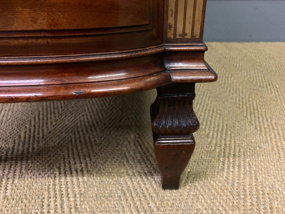 Fine Quality Brass Inlaid Mahogany Pedestal Desk View IX