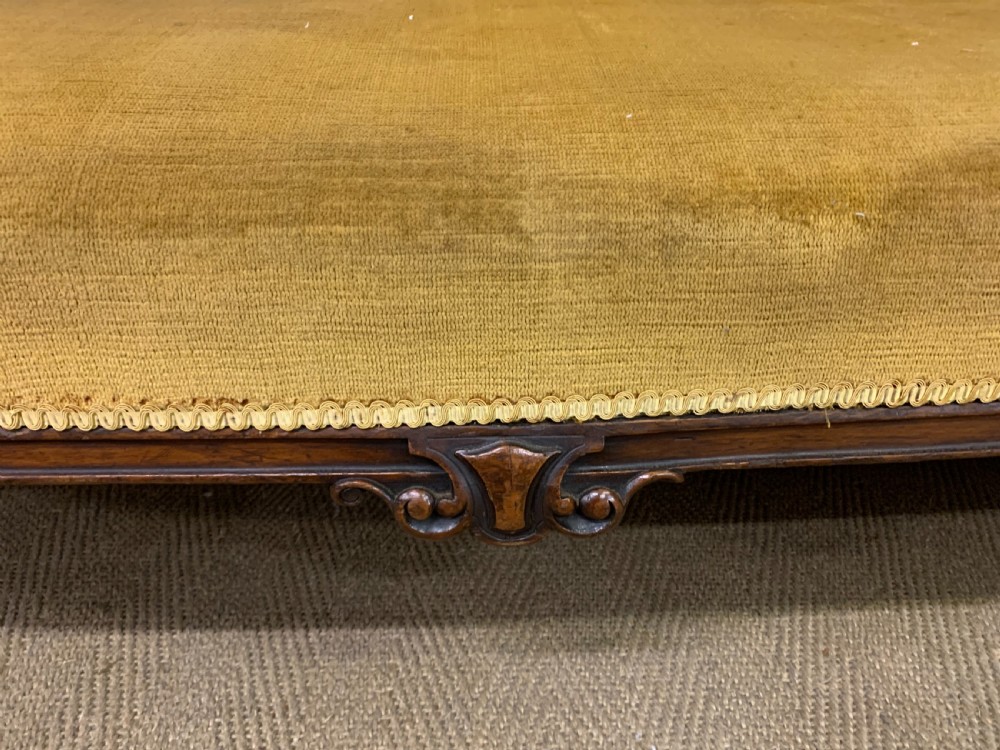 Victorian Upholstered Walnut Settee View XIII
