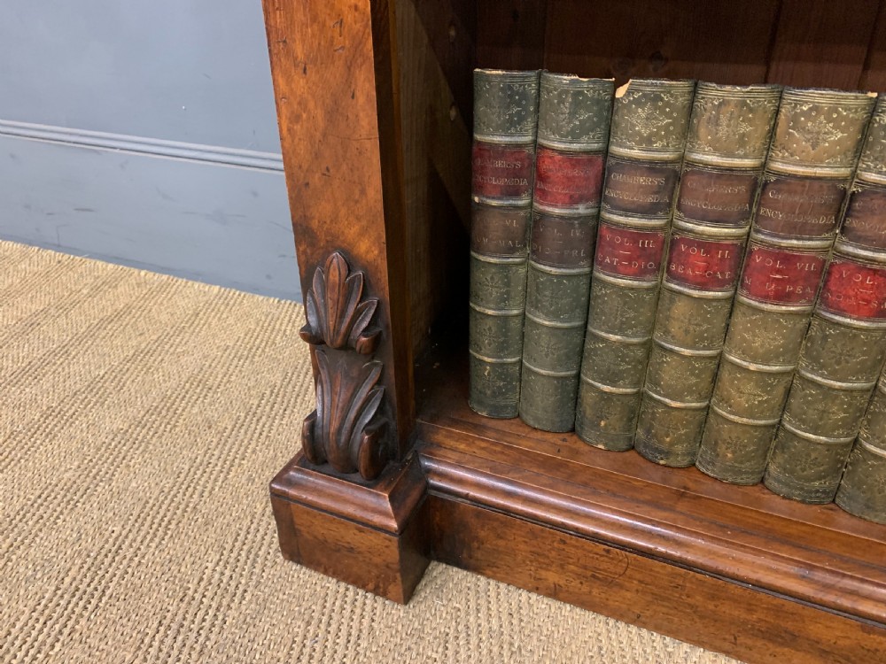 Victorian Figured Walnut Open Bookcase View VIII