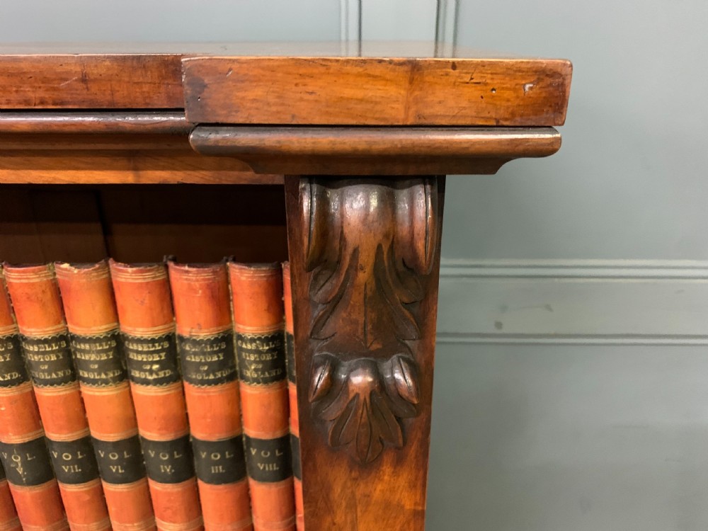 Victorian Figured Walnut Open Bookcase View IX