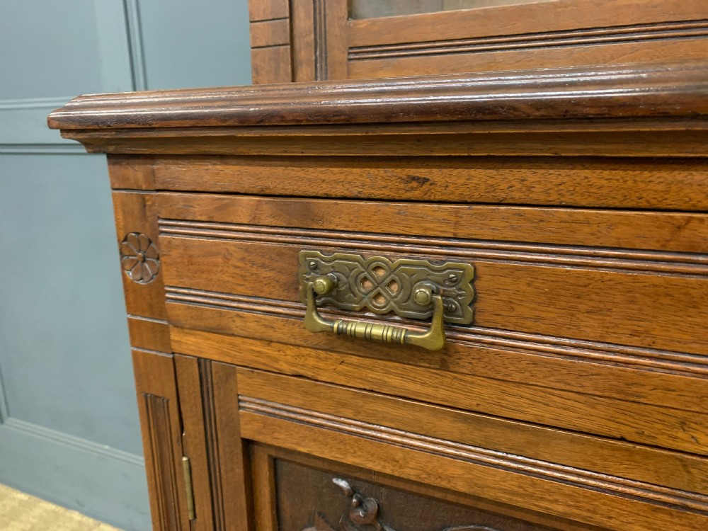 Victorian Walnut Bookcase by Jas Shoolbred & Co. View VI
