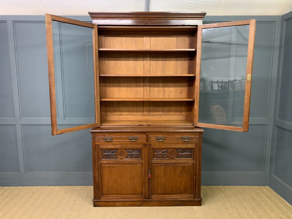 Victorian Walnut Bookcase by Jas Shoolbred & Co. View XIV