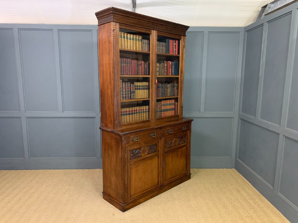 Victorian Walnut Bookcase by Jas Shoolbred & Co. View XVII