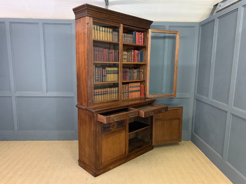 Victorian Walnut Bookcase by Jas Shoolbred & Co. View XIX
