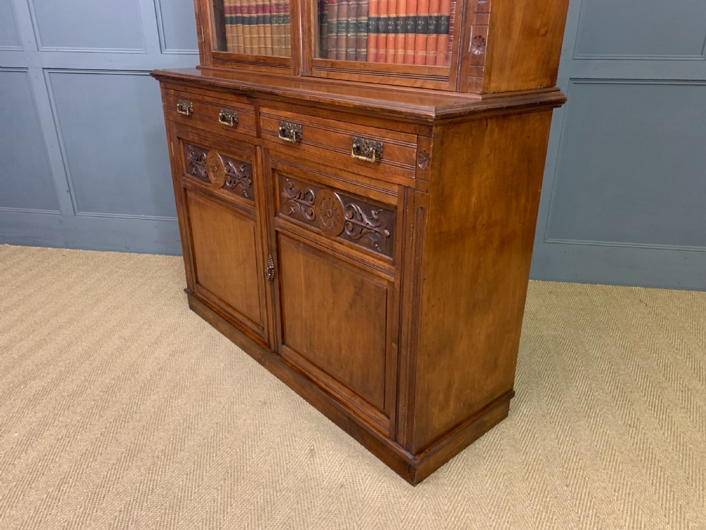 Victorian Walnut Bookcase by Jas Shoolbred & Co. View XXI