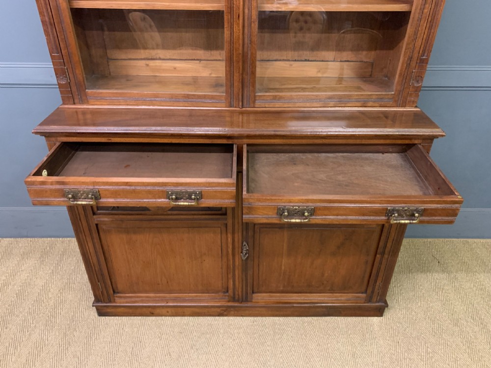 Victorian Walnut Bookcase by Jas Shoolbred & Co. View XXII
