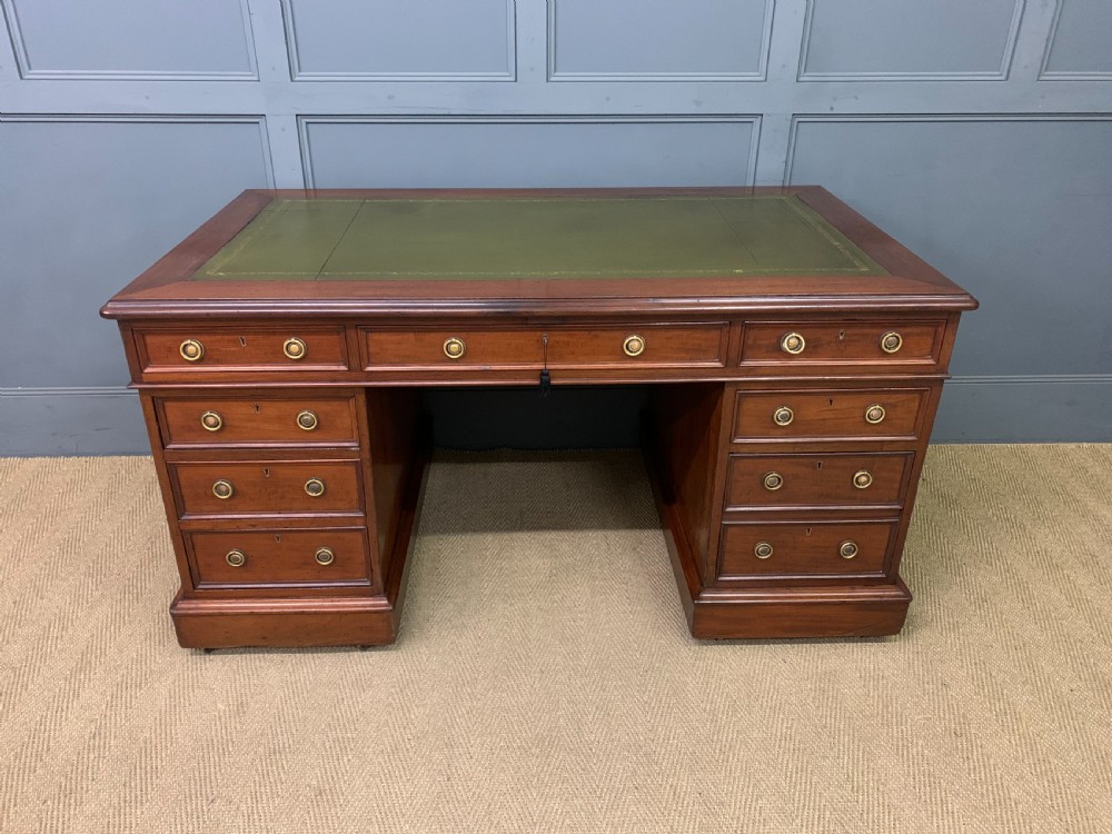 Victorian Mahogany Pedestal Desk