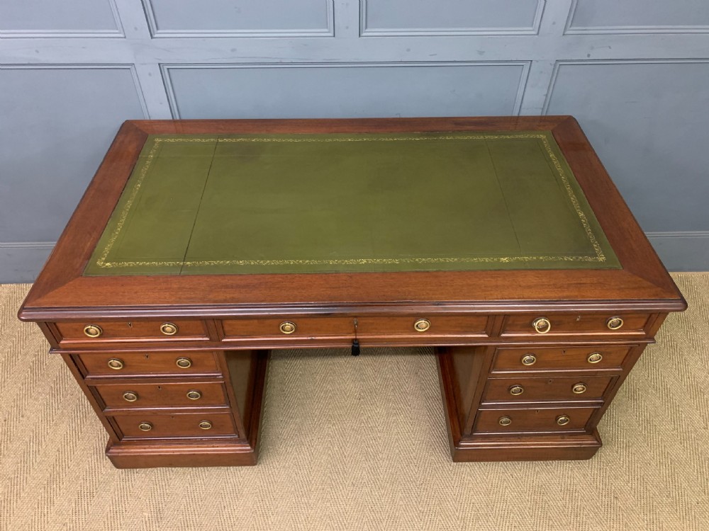 Victorian Mahogany Pedestal Desk View III