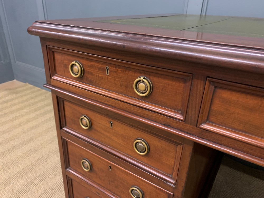 Victorian Mahogany Pedestal Desk View V
