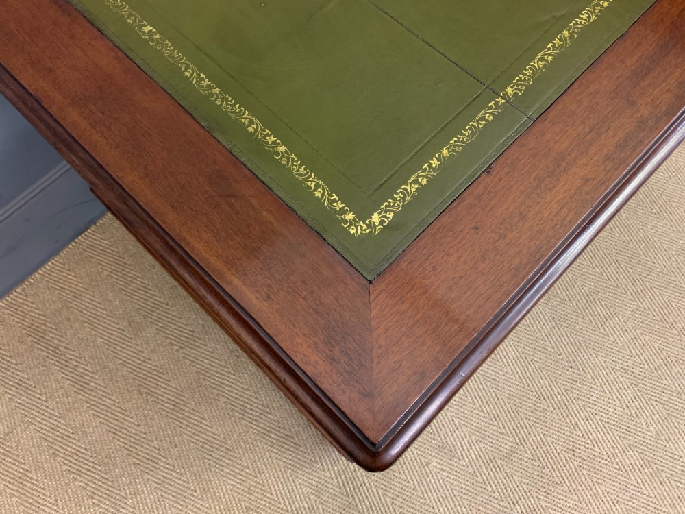 Victorian Mahogany Pedestal Desk View VI