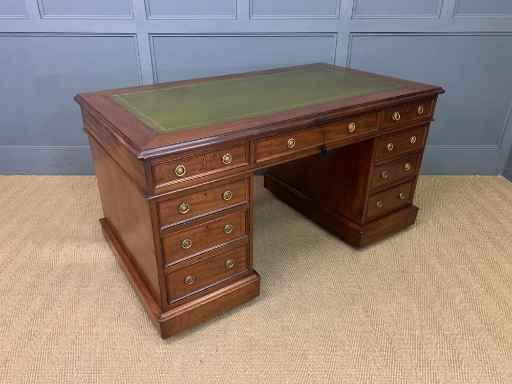 Victorian Mahogany Pedestal Desk View VIII