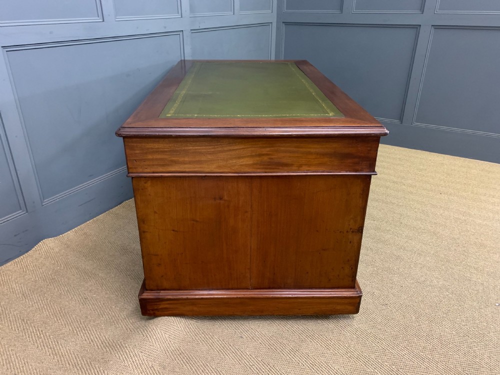 Victorian Mahogany Pedestal Desk View IX