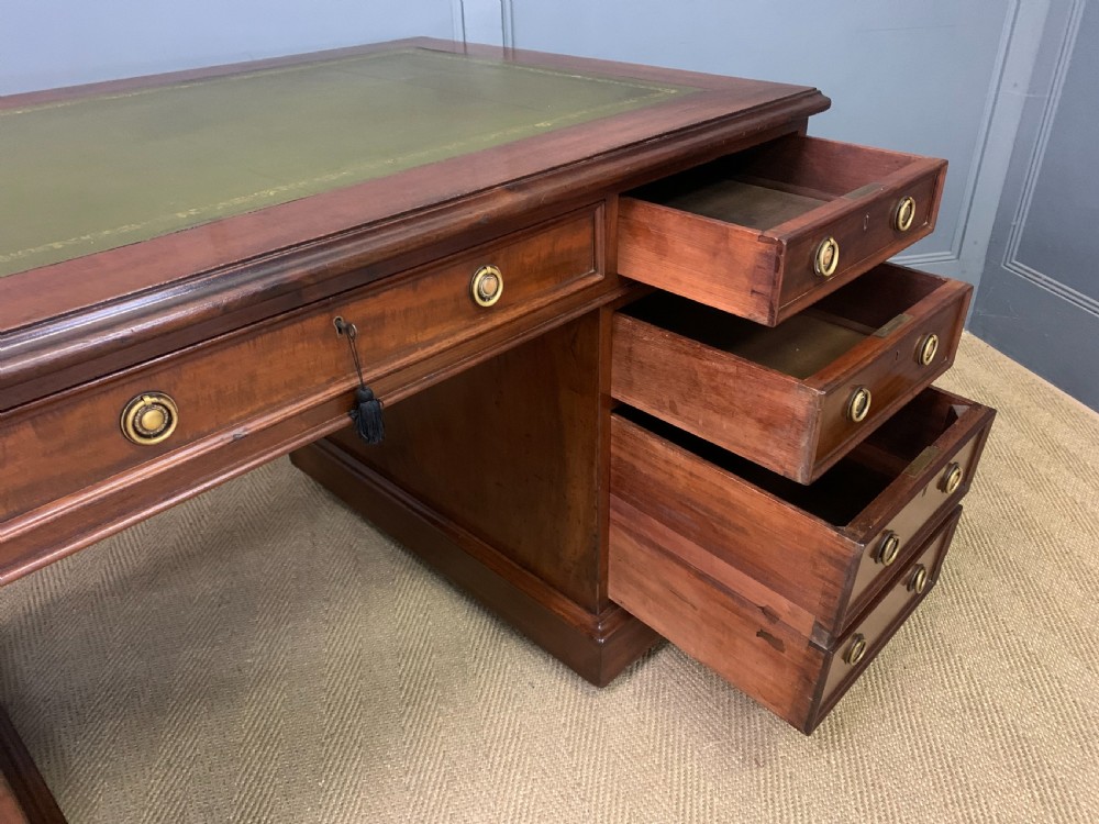 Victorian Mahogany Pedestal Desk View XI