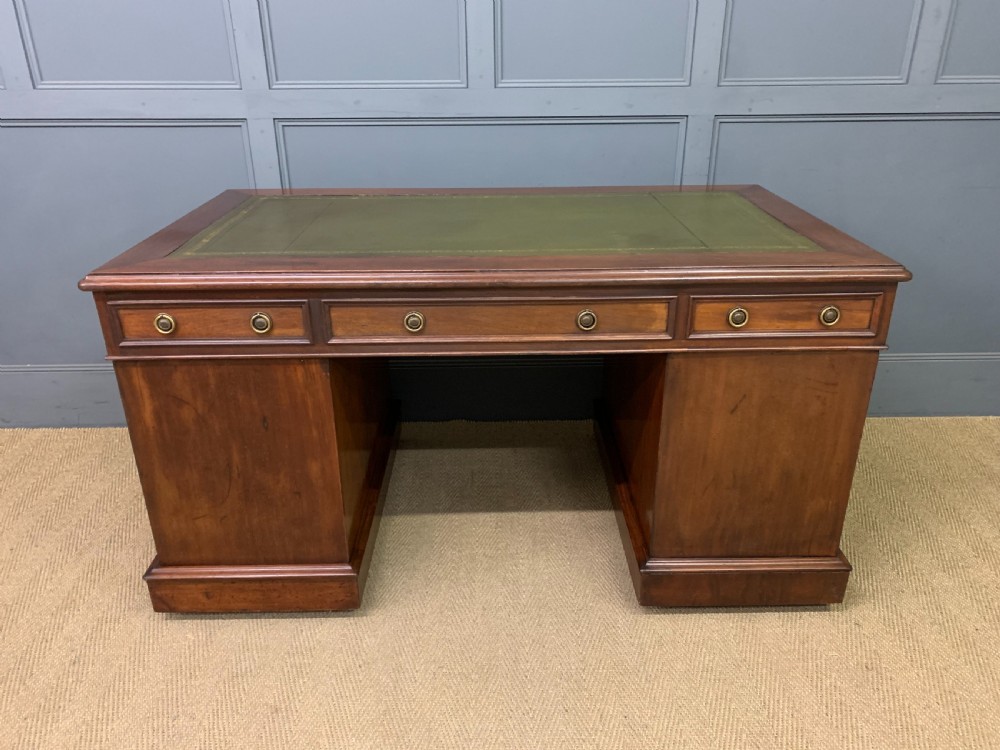 Victorian Mahogany Pedestal Desk View XIV